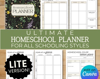 Ultieme Homeschool Planner LITE-VERSIE | Basisplanner voor thuisonderwijs voor meerdere kinderen