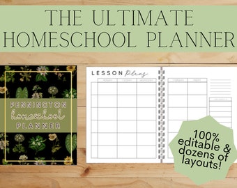 Editable Homeschool Planner for 2023-2024 - Dozens of layouts for multiple kids, loop scheduling, record keeping, & more