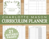 Charlotte Mason Curriculum Planner | Printable Book List Templates & Curriculum Planning Trackers