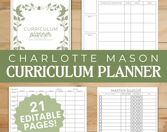 Charlotte Mason Curriculum Planner | Printable Book List Templates & Curriculum Planning Trackers