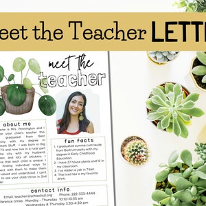 Conozca el tema de la planta de la carta del maestro / Decoración del aula de plantas de interior boho