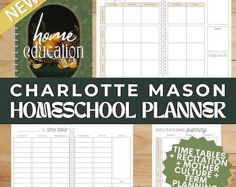 EDITABLE Charlotte Mason Homeschool Planner - Fully Customizable Planner for Multiple Children