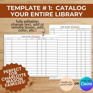 Home Library List.pdf EDITABLE Book Lists for Living Book Library | Home Library Bookshelf ...