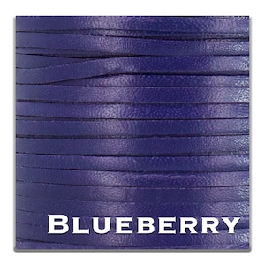 Kangaroo Leather Lace-Over 200 colors-Leather Lacing, Buckstitching-BIRDSALL Kangaroo Leather-BLUEBERRY (discontinued limited supply)