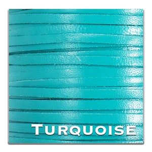 Danecraft Kangaroo Leather Lace-300+ Colors & 6 Widths!!-Leather Lacing, Buckstitching-BIRDSALL Kangaroo Lace-TURQUOISE