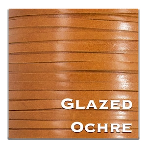 Danecraft Kangaroo Leather Lace-Over 300 Colors & 6 Widths!!-Leather Lacing, Buckstitching-BIRDSALL Kangaroo Lace-OCHRE GLAZED