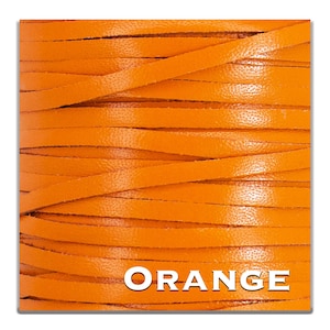 Danecraft Kangaroo Leather Lace-Over 300 Colors & 6 Widths!!-Leather Lacing, Buckstitching-BIRDSALL Kangaroo Lace-ORANGE