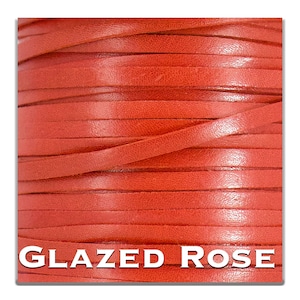 Kangaroo Leather Lace-Over 200 colors-Leather Lacing, Buckstitching-BIRDSALL Kangaroo Leather-ROSE GLAZED (discontinued limited supply)