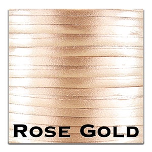 Kangaroo Leather Lace-Over 200 Colors-BIRDSALL Kangaroo Leather-ROSE GOLD Shimmer (discontinued limited supply)