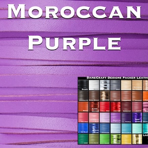 Danecraft Kangaroo Leather Lace-Over 300 Colors & 6 Widths!!-Leather Lacing, Buckstitching-PACKER Kangaroo Leather-MOROCCAN PURPLE