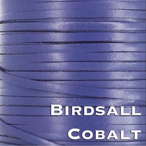 Danecraft Kangaroo Leather Lace-Over 300 Colors & 6 Widths!--BIRDSALL Tannery-COBALT