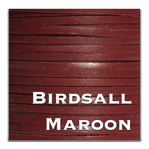 Kangaroo Leather Lace-Over 200 colors-Leather Lacing, Buckstitching-BIRDSALL Kangaroo Leather-MAROON (discontinued limited supply)