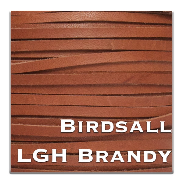 Kangaroo Leather Lace-Over 200 colors-Leather Lacing, Buckstitching-BIRDSALL Kangaroo Leather-BRANDY LGH