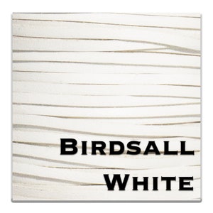 May include: White leather cord, labeled "BIRDASALL WHITE"