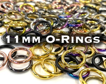 11 mm O-RING para coleira de cachorro, coleira de exposição de cães, guia de exposição de cães - 10 unidades