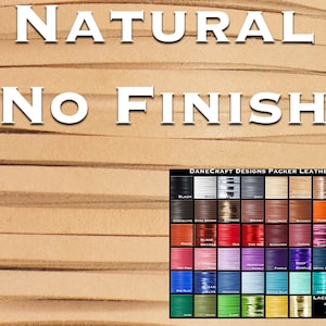 May include: Natural leather lacing in a variety of colors, including black, white, red, blue, green, and yellow. The leather is shown in strips, and the text "DANECRAFT DESIGNS PACKER LEATHER" is visible at the top of the image. The text "LACING WIDTHS" is visible at the bottom of the image, along with the measurements 2.54mm (3/32"), 3.18mm (1/8"), 3.96mm (5/32"), and 6.35mm (1/4").