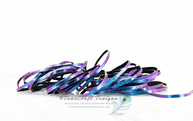 Kangaroo Leather Lace-5mm 316 Width-Custom Two-Toned-MIDSUMMERS NIGHT DREAM