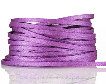 Kangaroo Leather Lace-DANECRAFT Custom Color-ORCHID Super Sparkle