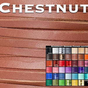 Danecraft Kangaroo Leather Lace-300+ Colors & 6 Widths!--PACKER Tannery-CHESTNUT
