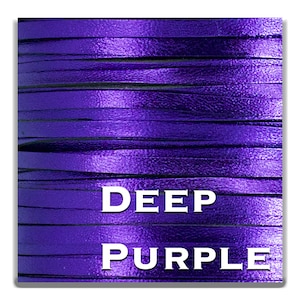 Kangaroo Leather Lace-Over 200 Colors-Leather Lacing-PACKER Kangaroo Leather-DEEP PURPLE Metallic (Discontinued limited supply)