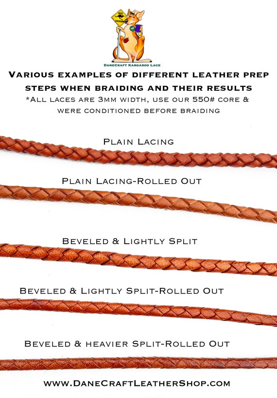 Leather Lacing Made From Australian Veg Tanned Kangaroo Hide. 