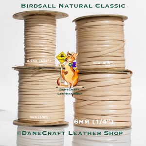 3mm 1/8 Width-Kangaroo Leather Lace-BIRDSALL Leather-STANDARD COLORS-Over 300 colors in our shop zdjęcie 3