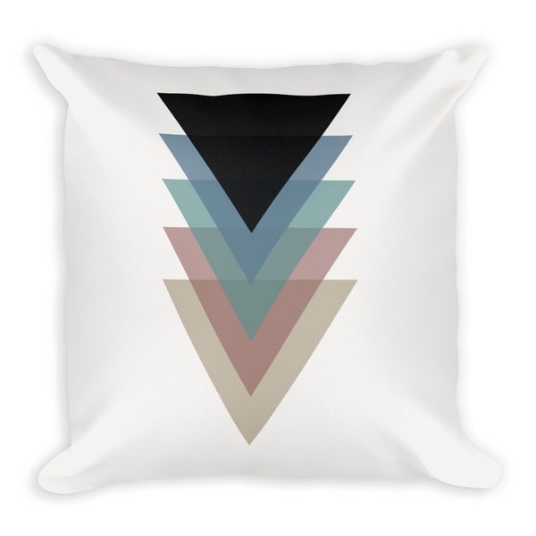 Triangles Pillow | Triangles Throw | Geometry Decorative Pillow | Modern Art Pillow