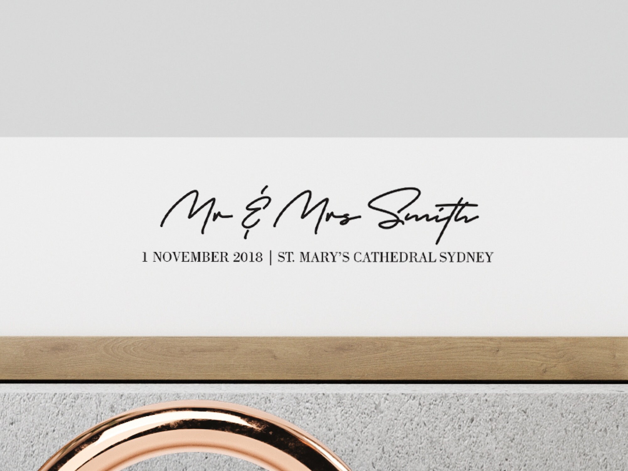 Personalised wedding print featuring your married names Etsy