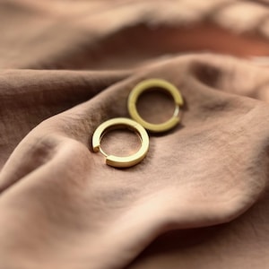 Creolen • Zierliche Ohrringe • Klappbrisuren • Huggie Ohrringe • Kleine Creolen • Vergoldete Creolen • Minimalistische Ohrringe
