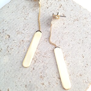 Bar Drop Earring,Gold Bar Earring,Dangle Earring,Bar Drop Dangle,Geo Earring,Drop Earring,Simple Bar Drop Earring,Geo Dangle Earring