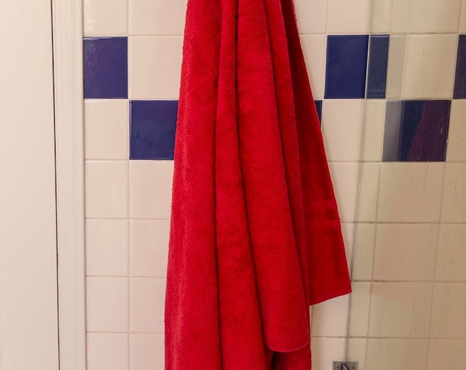 Vintage 1971 Ralph Lauren Red Bath Towel