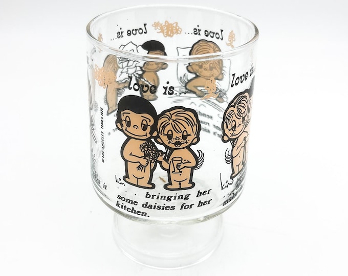 Vintage Love Is Glass Goblet – 1976 Los Angeles Times Snifter