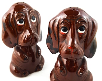 NEW PRICE!! Sad Dog Salt and Pepper Shakers