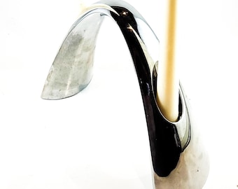 Fabulous Chrome Arch Candelabra, Twilight 1960's Vintage Modernist. Mod, Mid century, Danish Modern, Eames era.