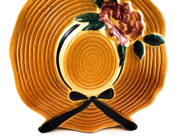 Floppy Straw Hat Wall Pocket Planter