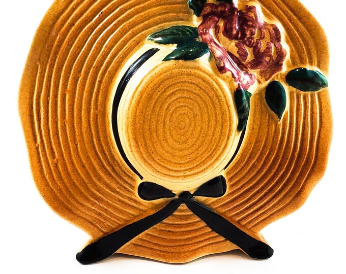 Floppy Straw Hat Wall Pocket Planter