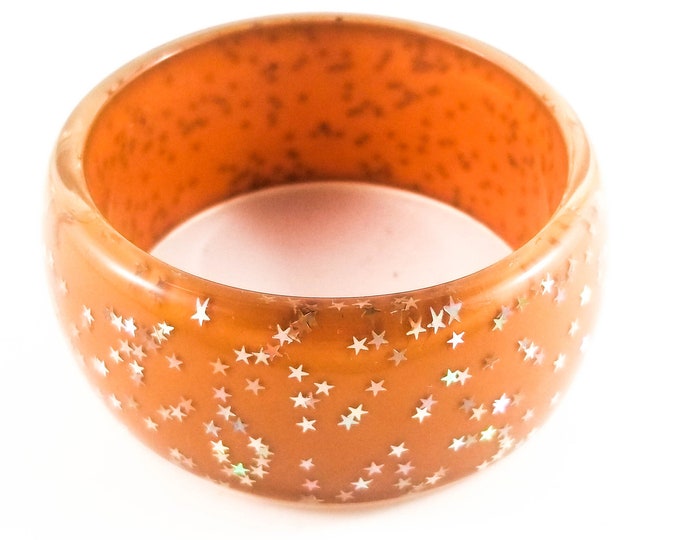 Fab Acrylic Glitter Star Encased Bangle