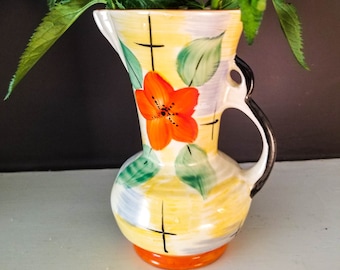 Tiny Handpainted Antique Art Deco Wadeheath  English Pitcher