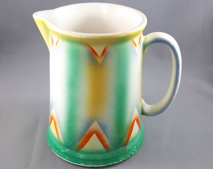 Union K Czecho-slovokia 4.25" Vintage 1920's Creamer Gravy Pitcher Art Deco