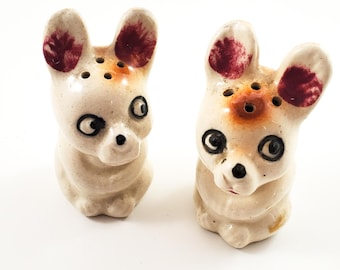 Vintage Little Dog Salt and Pepper Shakers