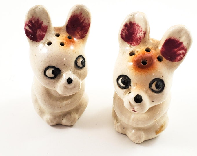 Vintage Little Dog Salt and Pepper Shakers