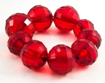Awesome Bead Expandable Bracelet with Acrylic Faceted Monster Beads in Varying sizes