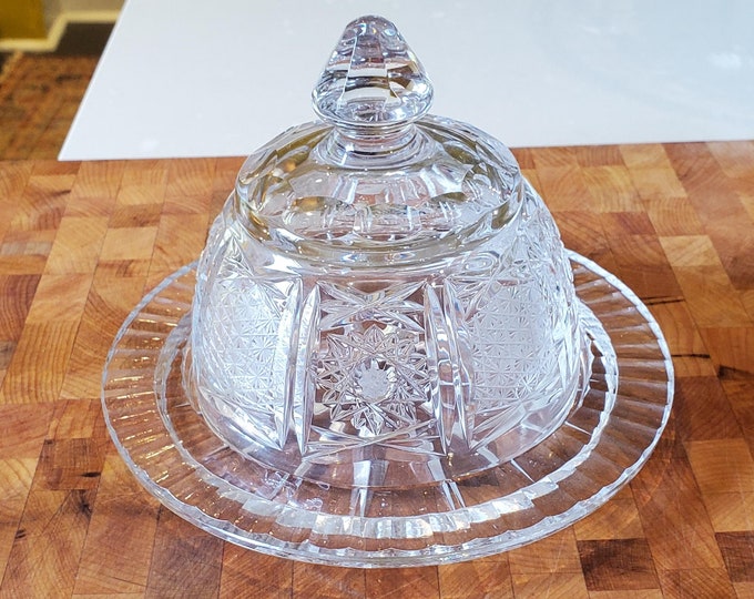 Cut Glass  BUTTER Dish