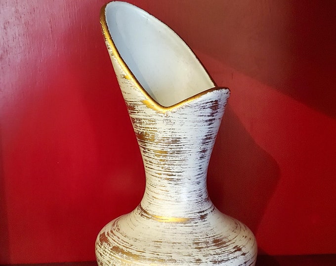 Gorgeous German Haegar Gold and White Vase