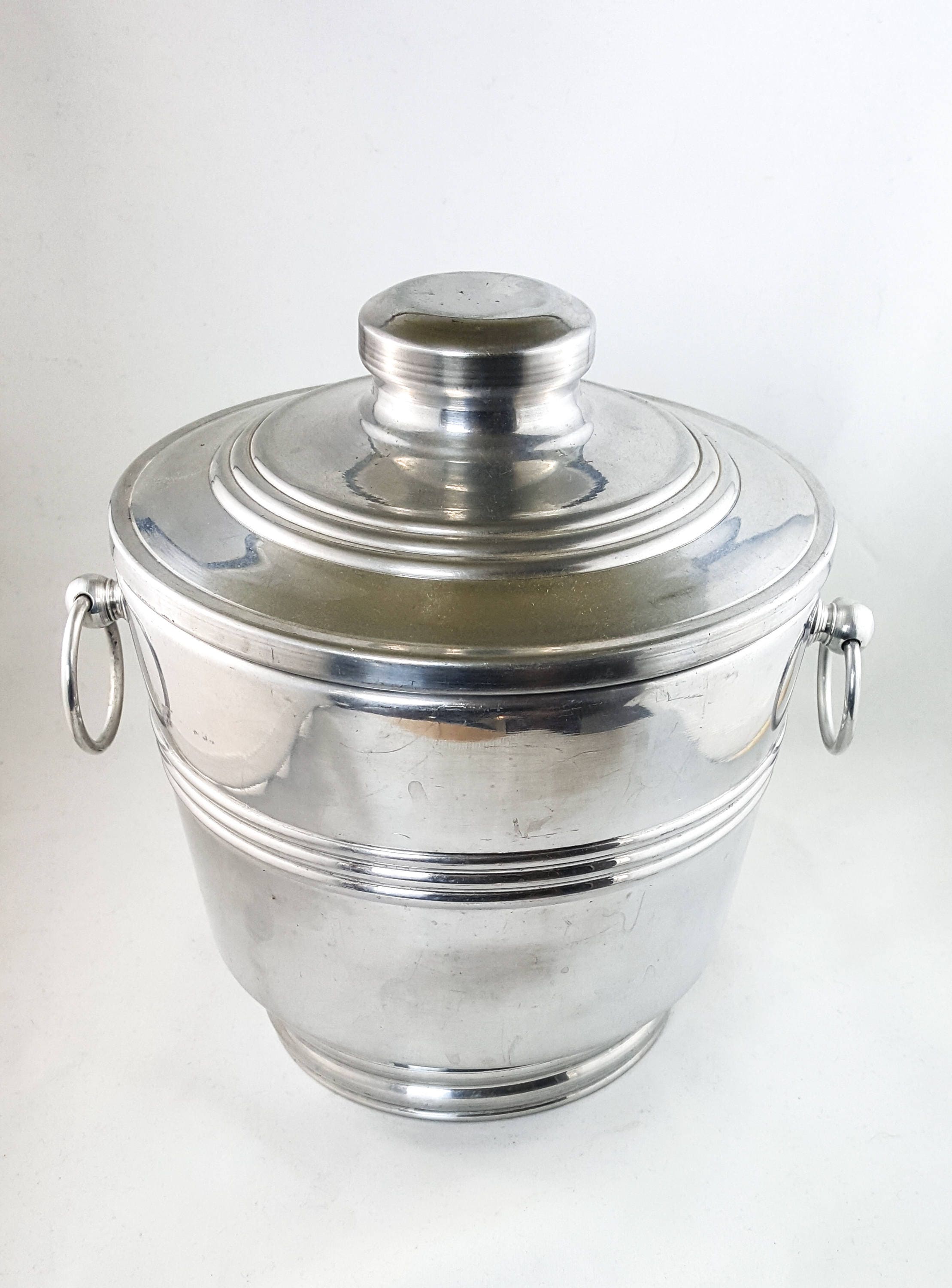 Midcentury Italian Aluminum Ice Bucket
