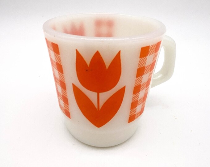 RARE Vintage Orange Tulip Ternocrisa Mug1950s,Vintage coffee mug/hippie/kitschy