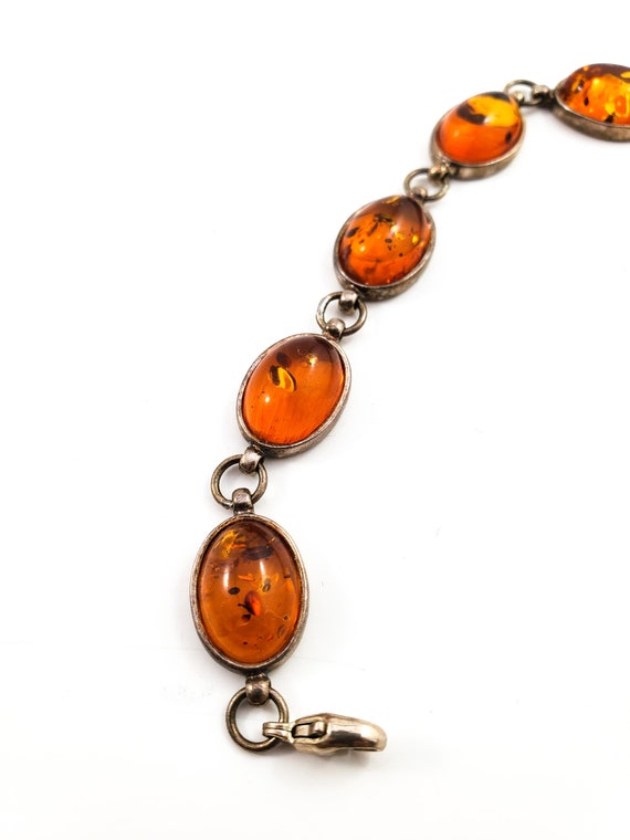 Stunning Baltic Amber and Sterling Silver Bracelet - image 3