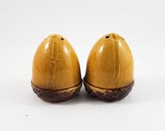 Vintage Small Acorn Salt and Pepper Shakers