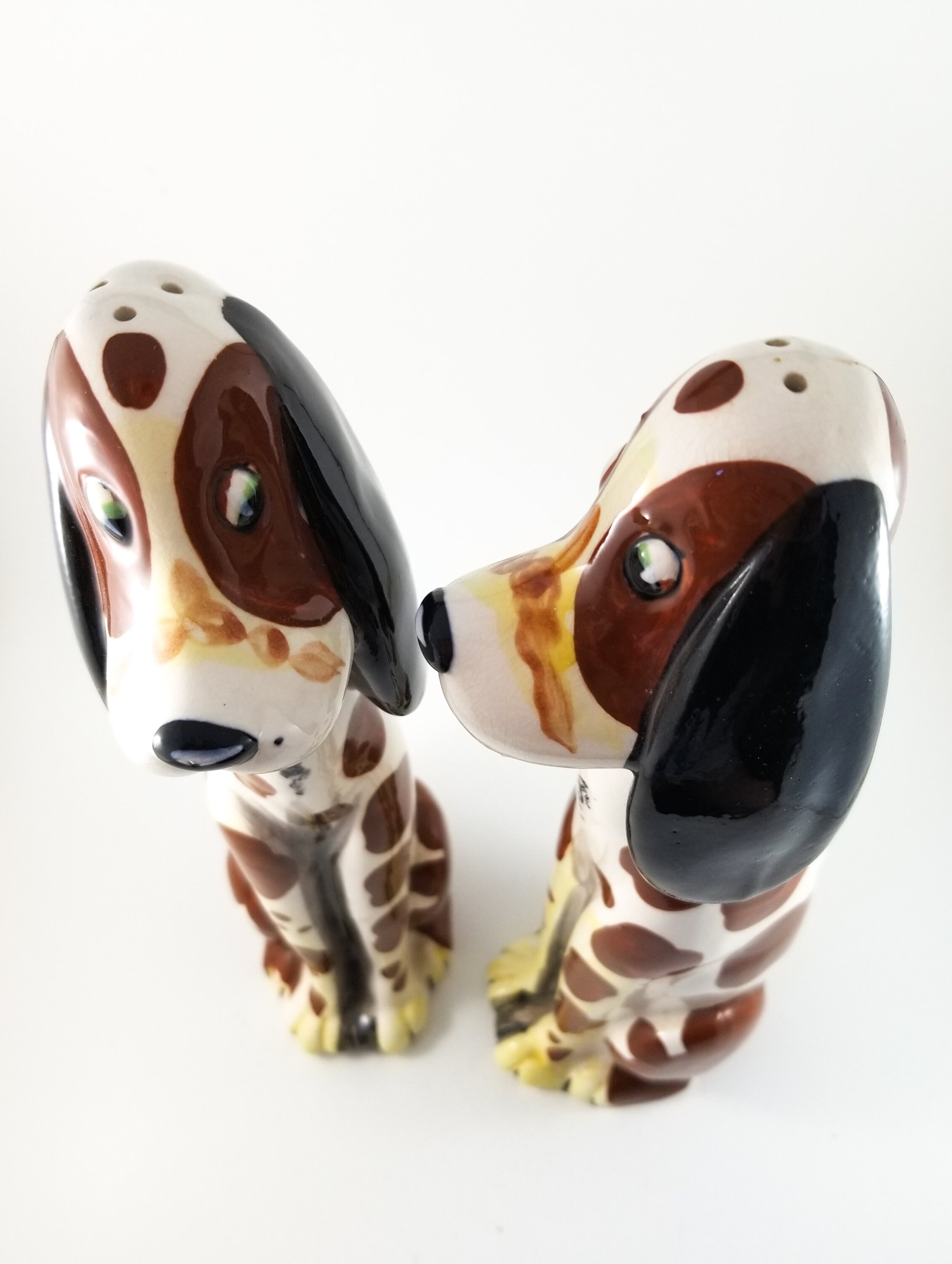 Amazing Extra Large Spotted Dog Salt and Pepper Shakers