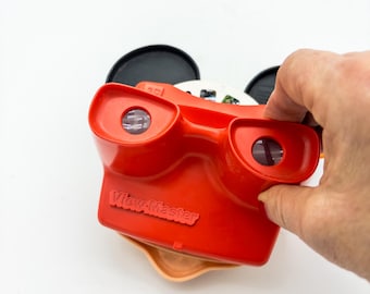 Vintage RED Plastic Mickey Mouse Viewmaster